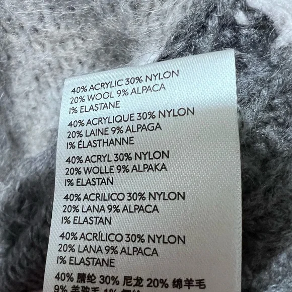 Anthropologie Perri Ombre Mock Neck Tunic Sweater, Gray, Size Small EUC Wool - Picture 11 of 11